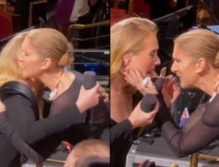 Adele se emociona ao reencontrar Céline Dion durante show em Las Vegas; veja vídeo