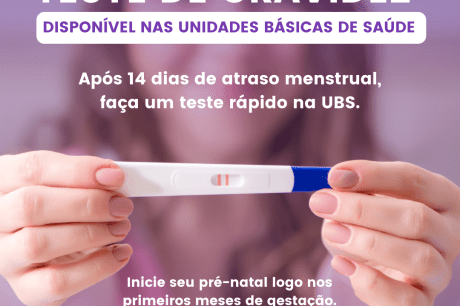 Mulheres podem fazer teste rápido de gravidez nos postos de saúde de Santarém