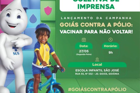 Campanha de vacinação contra poliomielite começa nesta segunda