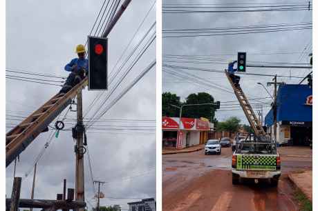 Trânsito em Santarém: Prefeitura atua para restabelecer semáforos e garantir fluidez após fortes chuvas